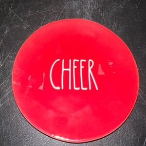Rae Dunn Red Cheer Plate
